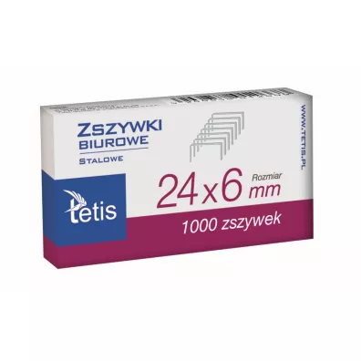 Tetis Zszywki biurowe 24/6 1000 szt.
