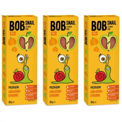 Bob Snail Przekąska jabłkowo-dyniowa bez dodatku cukru Zestaw 3 x 30 g