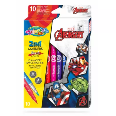 Patio Flamastry dwustronne Colorino Kids Avengers 10 szt.