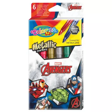 Patio Flamastry metaliczne Colorino Kids Avengers 6 szt.