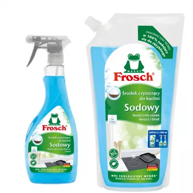 Frosch Środek czyszczący do kuchni sodowy + zapas w worku Zestaw 500 ml + 1000 ml