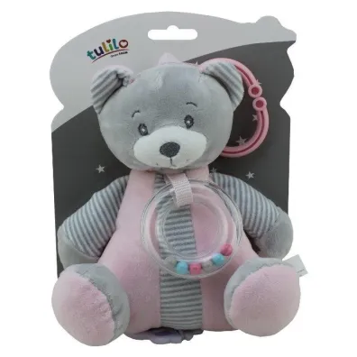 Pozytywka Miś różowy 18 cm Tulilo