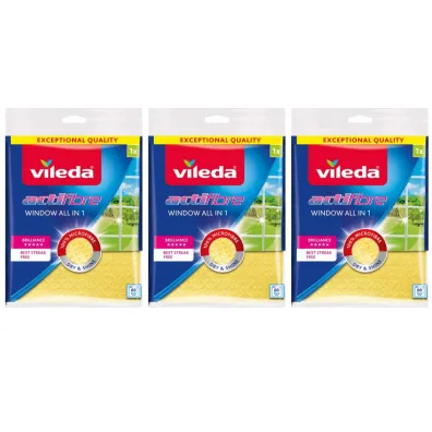 Vileda Ściereczka do mycia okien Actifibre zestaw 3 szt