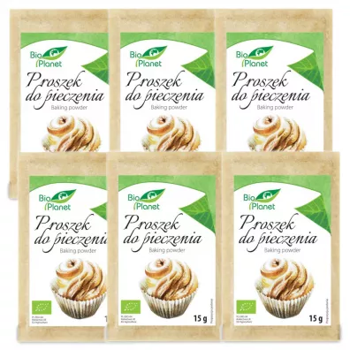 Bio Planet Proszek do pieczenia Zestaw 6 x 15 g Bio
