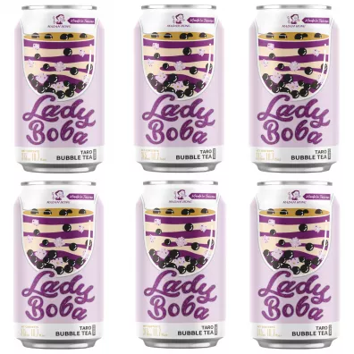 Madam Hong Zestaw Bubble tea taro 6 x 315 ml