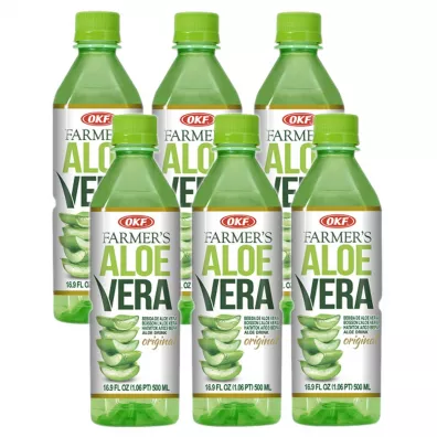 Okf Napój Farmers Aloe Vera z cząstkami aloesu Zestaw 6 x 500 ml