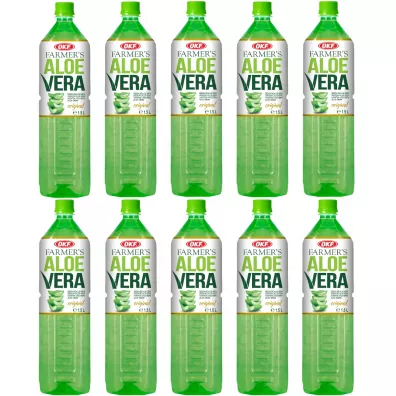 Okf Napój z cząstkami aloesu Farmer`s Aloe Vera Zestaw 10 x 1500 ml