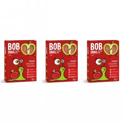 Bob Snail Przekąska jabłkowo-wiśniowa Zestaw 3 x 60 g