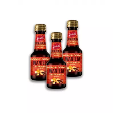 Delecta Wanilia naturalny aromat ekstrakt Premium Zestaw 3 x 30 ml