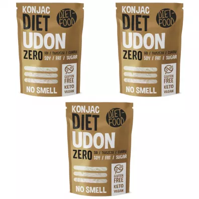Diet-Food Makaron konjac shirataki udon zestaw 3 x 200 g