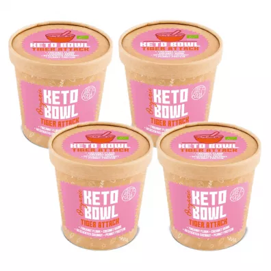 Diet-Food Alternatywa owsianki keto bowl - tiger attack w kubku Zestaw 4 x 70 g Bio