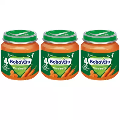 BoboVita Marchewka po 4 miesiącu Zestaw 3 x 125 g