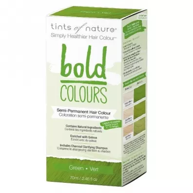 Tints of nature Półtrwała farba do włosów BOLD Colours - Zielona 70 ml