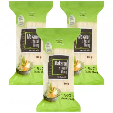 House of Asia Makaron Vermicelli z fasoli Mung Zestaw 3 x 80 g