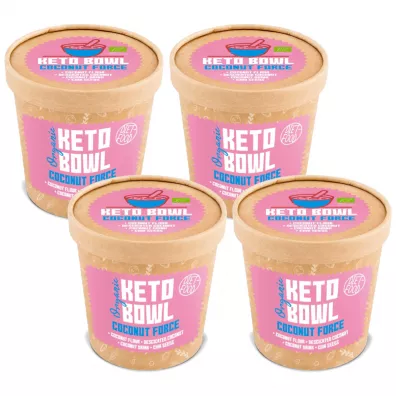 Diet-Food Alternatywa owsianki keto bowl o smaku kokosowym w kubku Zestaw 4 x 70 g Bio