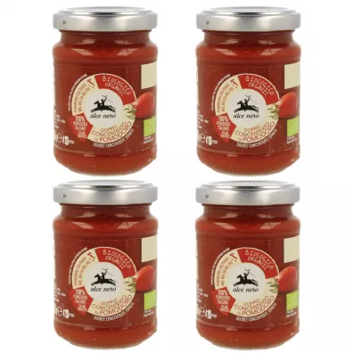Alce Nero Koncentrat pomidorowy 28% Zestaw 4 x 130 g Bio