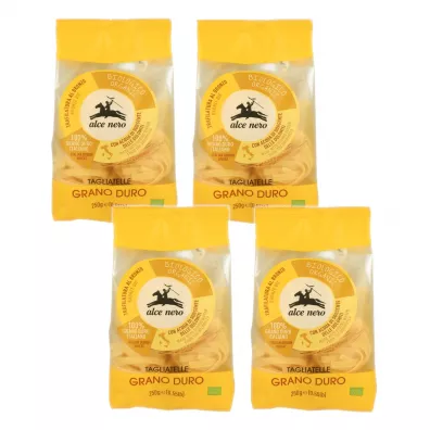 Alce Nero Makaron semolinowy gniazda tagliatelle Zestaw 4 x 250 g Bio