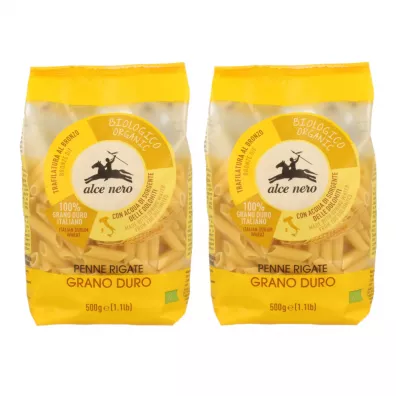 Alce Nero Makaron semolinowy penne Zestaw 2 x 500 g Bio