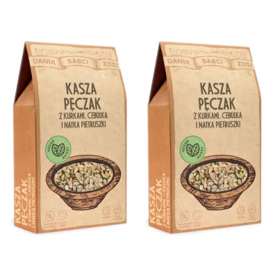 Dania Babci Zosi Kasza pęczak z kurkami, cebulką i natką pietruszki Zestaw 2 x 200 g