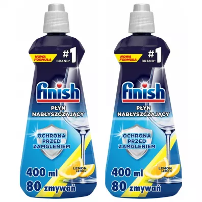 Finish Nabłyszczacz do zmywarki płyn nabłyszczający Lemon zestaw 2 x 400 ml