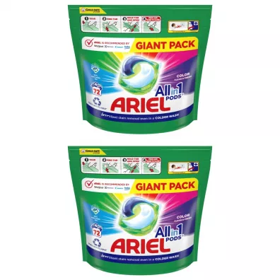 Ariel Kapsułki do prania All-in-1 PODS (72 prań) zestaw 2 x 72 szt.