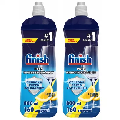 Finish Nabłyszczacz do zmywarki płyn nabłyszczający Lemon zestaw 2 x 800 ml