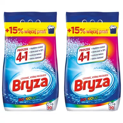 Bryza Proszek do prania kolorowych tkanin 4w1 Color zestaw 2 x 5.85 kg
