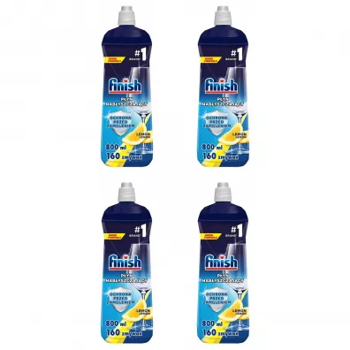 Finish Nabłyszczacz do zmywarki płyn nabłyszczający Lemon zestaw 4 x 800 ml
