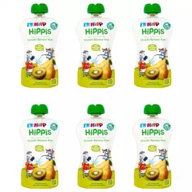 Hipp Mus owocowy Gruszki-Banany-Kiwi po 6. miesiącu zestaw 6 x 100 g Bio
