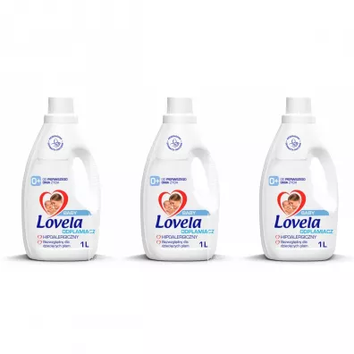 Lovela Odplamiacz w żelu do ubranek niemowlęcych i dziecięcych zestaw 3 x 1 L