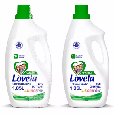 Lovela Family hipoalergiczny płyn do prania dla całej rodziny do kolorów zestaw 2 x 1.85 L