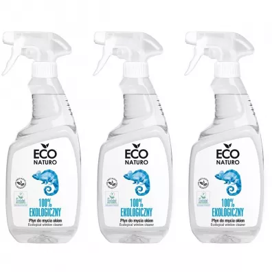Eco Naturo Ekologiczny płyn do mycia okien Ecolabel Zestaw 3 x 750 ml