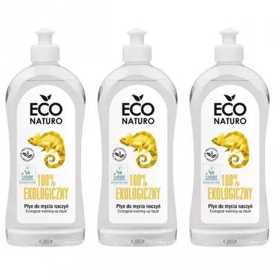 Eco Naturo Ekologiczny płyn do mycia naczyń Ecolabel Zestaw 3 x 500 ml