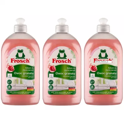 Frosch Płyn do mycia naczyń owoc granatu balsam Zestaw 3 x 500 ml