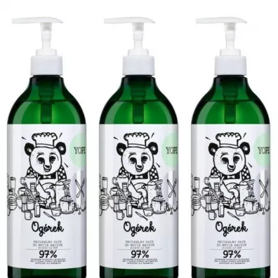 Yope Płyn do naczyń Naturalny Ogórek Zestaw 3 x 750 ml