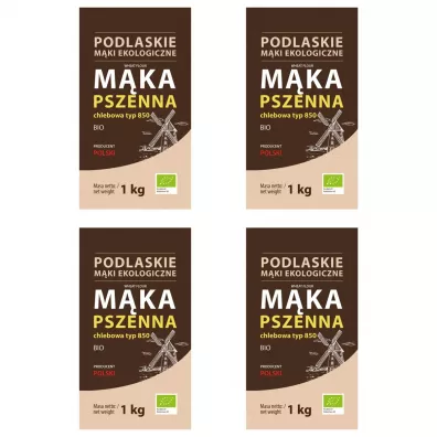 BioLife Mąka pszenna chlebowa typ 850 Zestaw 4 kg Bio