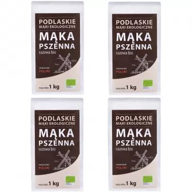 BioLife Mąka pszenna razowa Zestaw 4 kg Bio