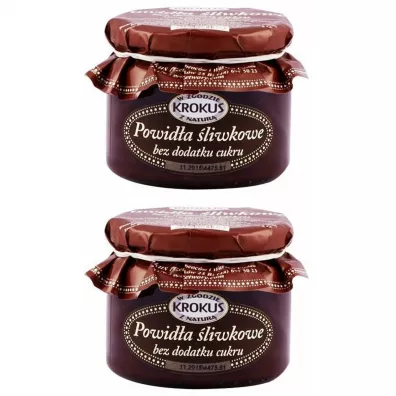 Krokus Powidła śliwkowe bez cukru Zestaw 2 x 310 g