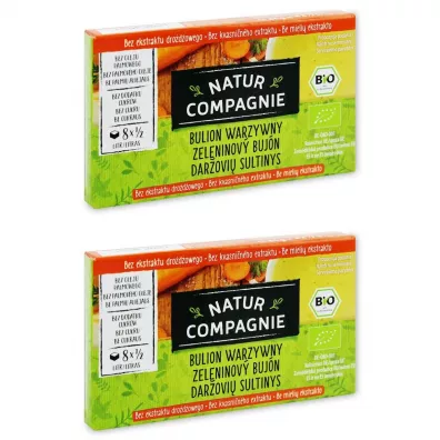 Natur Compagnie Bulion - kostki warzywne bez zawartości drożdży Zestaw 2 x 80 g Bio