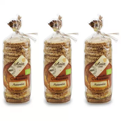 Bio Ania Ciastka orkiszowe naturalne bez dodatku cukrów Zestaw 3 x 120 g Bio