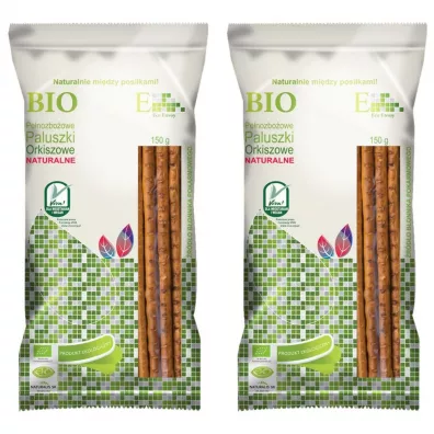 Paluszki Bio Paluszki orkiszowe pełnoziarniste naturalne Zestaw 2 x 150 g Bio