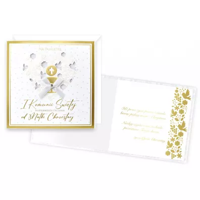 Kukartka Karnet Primus Komunia (od matki chrzestnej)