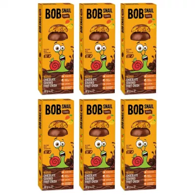 Bob Snail Przekąska mango w mlecznej czekoladzie Zestaw 6 x 30 g