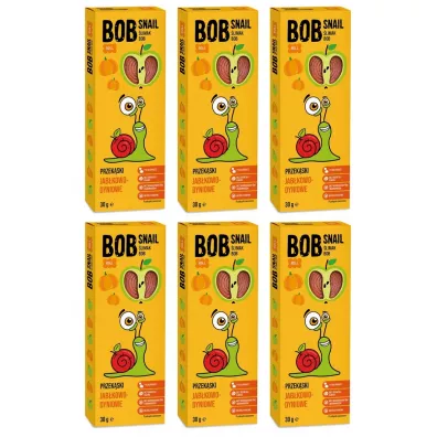 Bob Snail Przekąska jabłkowo-dyniowa bez dodatku cukru Zestaw 6 x 30 g