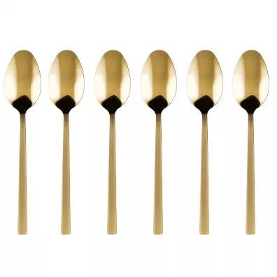 Kulig Komplet łyżeczek do herbaty Piano gold w pudełku 29507 6 szt.