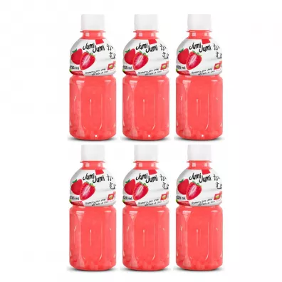 Jumi Jumi Napój truskawka z nata de coco Zestaw 6 x 320 ml