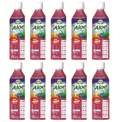Pure Plus Napój z aloesem - Jagoda Zestaw 10 x 500 ml