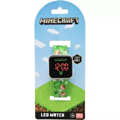 Zegarek LED z kalendarzem Minecraft MIN4129