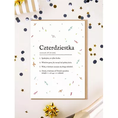 Karnet Urodziny - czterdziestka