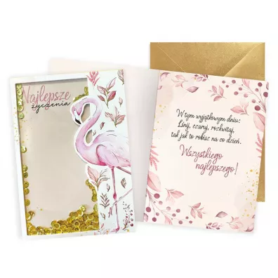 Kukartka Karnet B6 konfetti Uniwersalny flaming